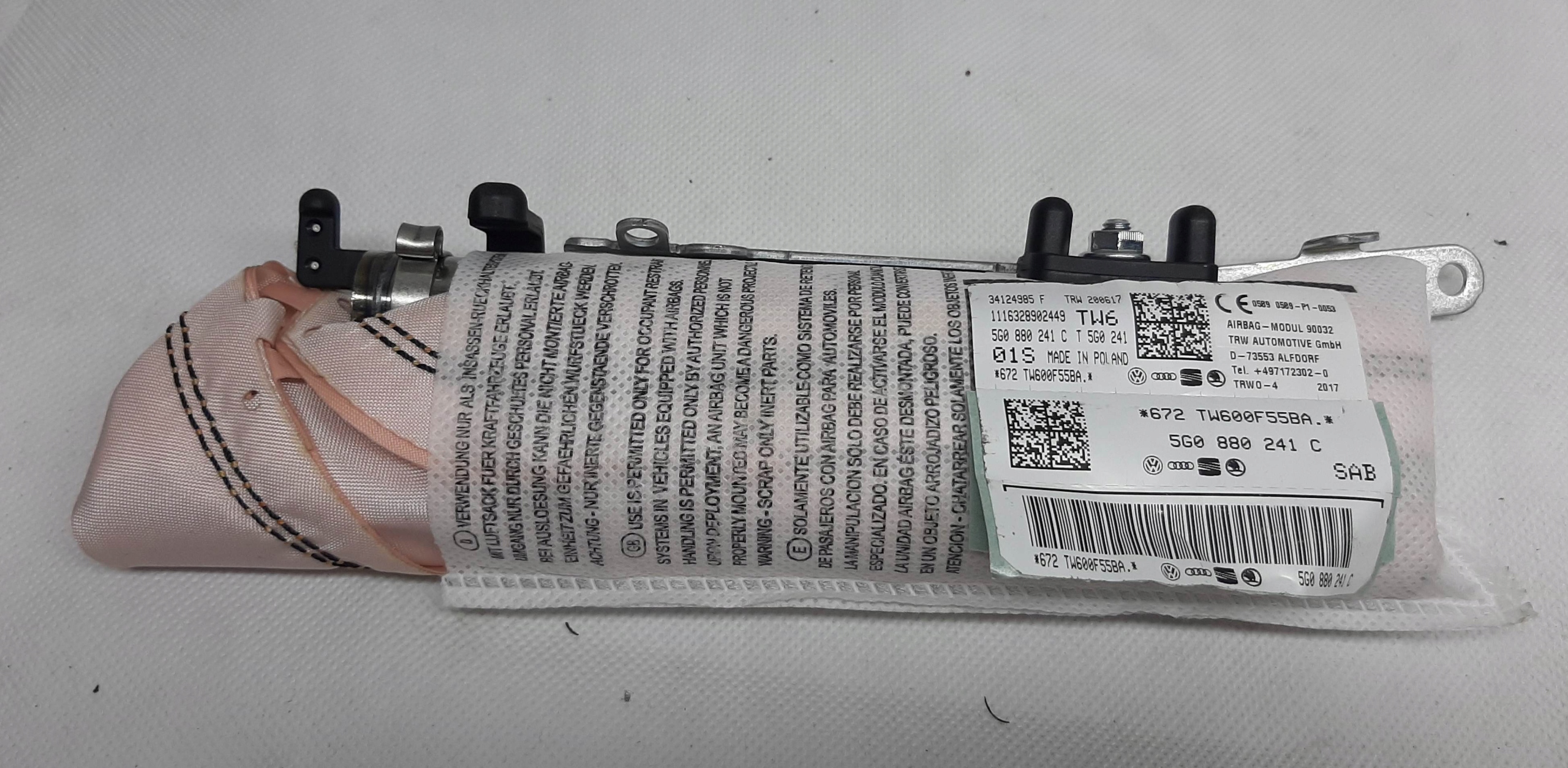 VW Golf 7 Airbag Poduszka fotela lewa 5G0880241C NOWA oryginał