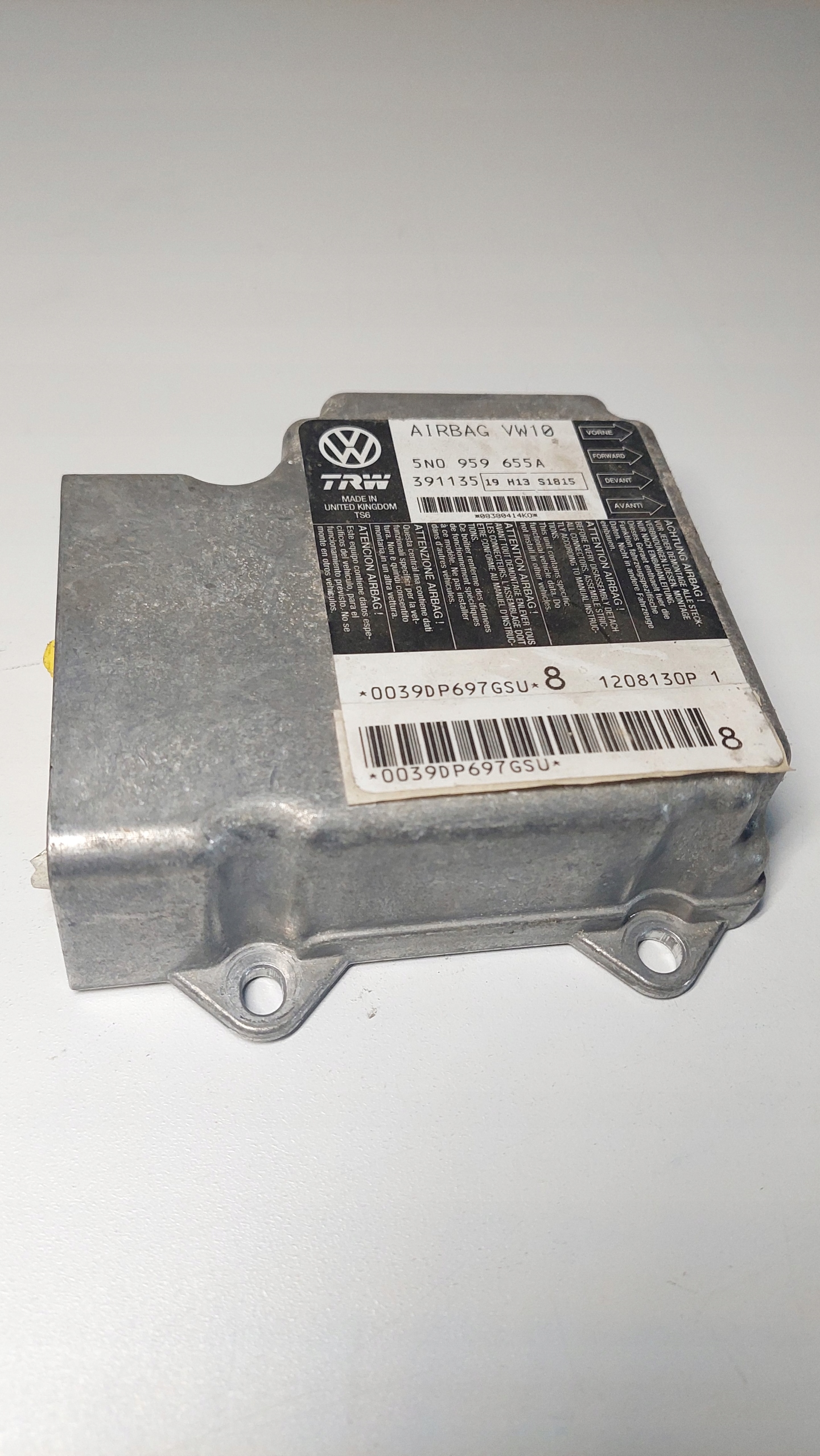 VW MODUŁ SENSOR STEROWNIK AIRBAG PODUSZEK POWIETRZNY 5N0959655A