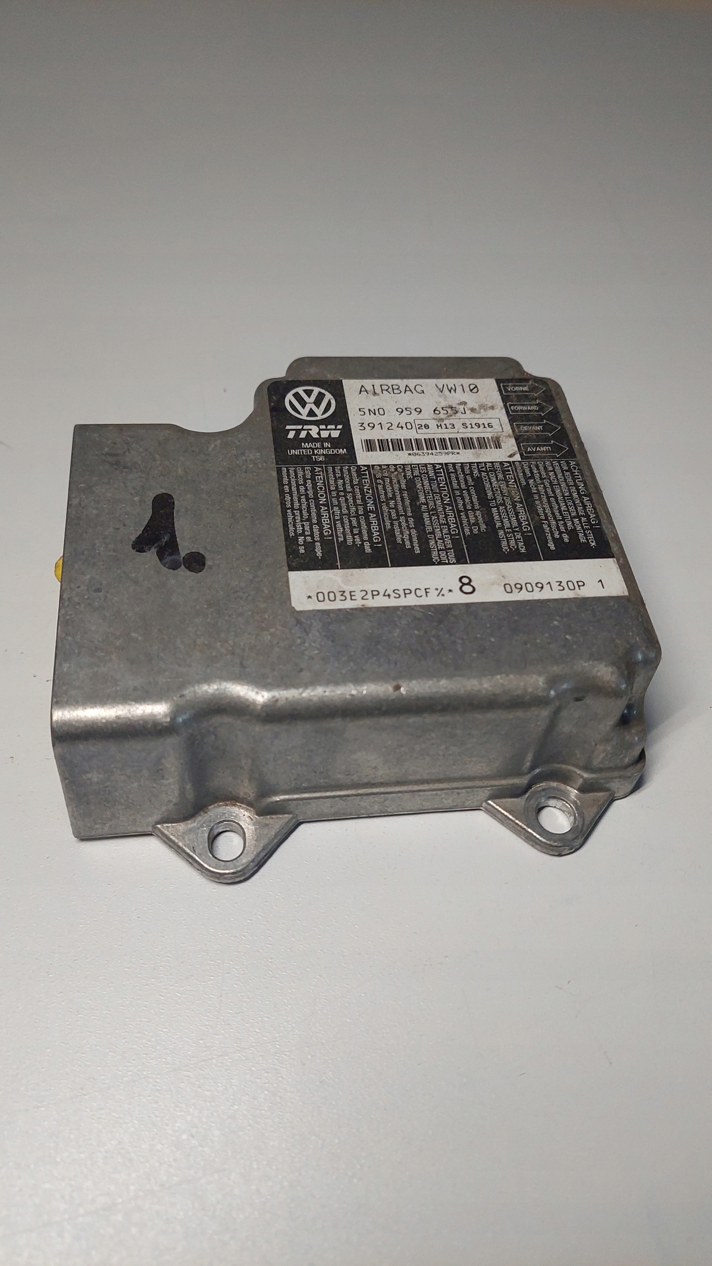 VW MODUŁ SENSOR STEROWNIK AIRBAG PODUSZEK POWIETRZNY 5N0959655J