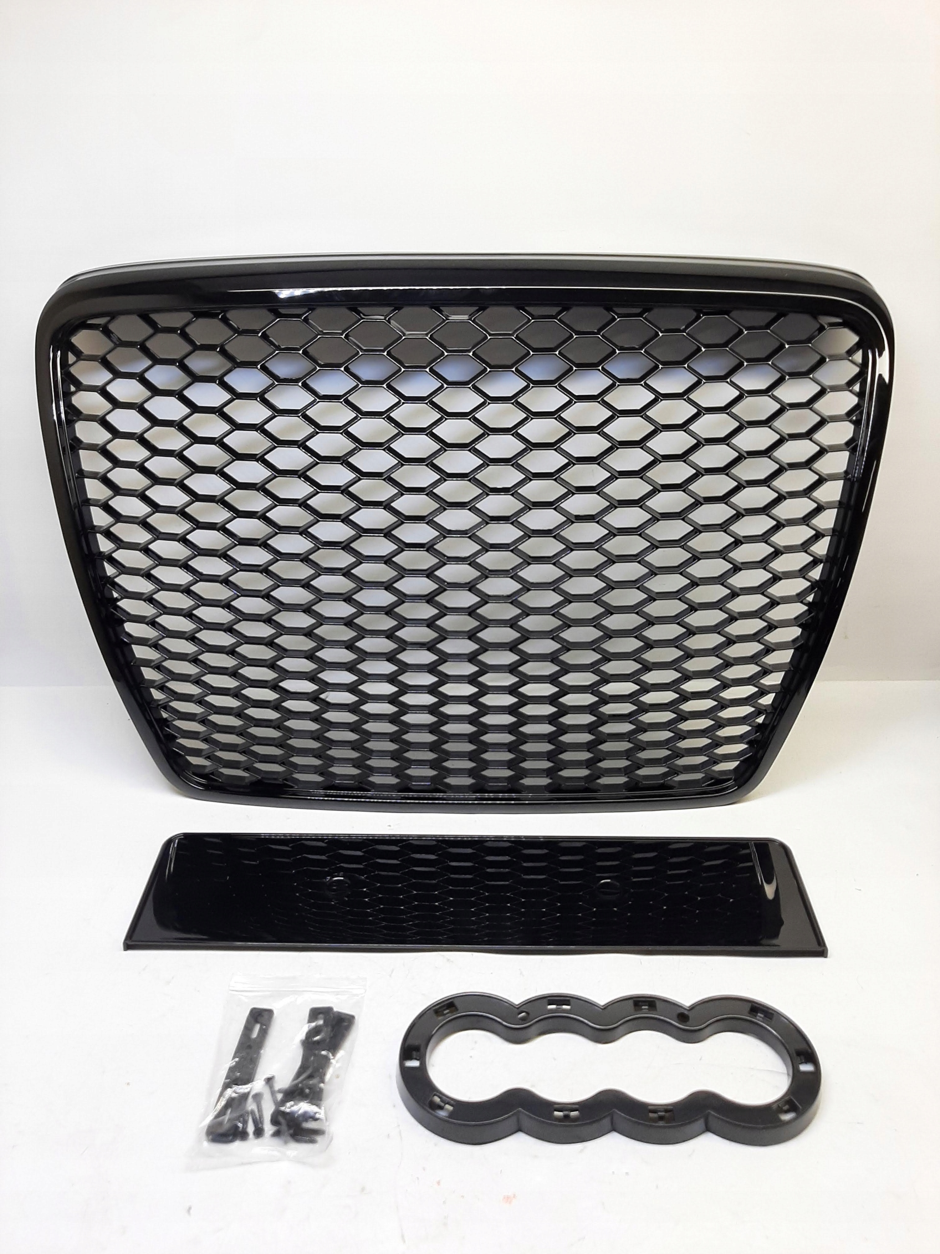 AUDI A6 C6 09-11 GRILL ATRAPA RS LOOK BLACK POŁYSK